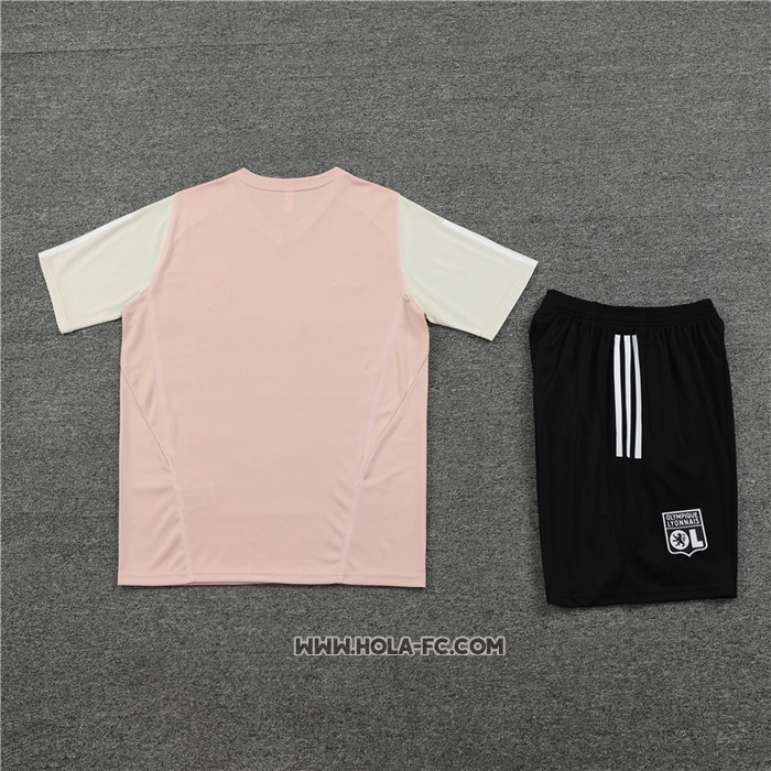 Chandal del Lyon 2023-2024 Manga Corta Rosa - Pantalon Corto